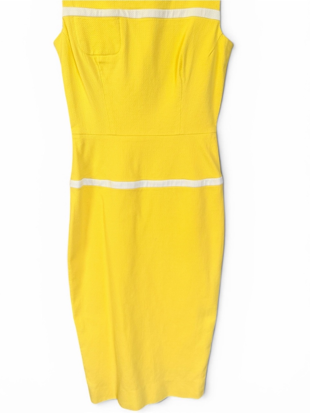 Victoria Beckham Yellow Sleeveless Sheath Dress US 6 UK 10 Summer Cocktail Party - Picture 15 of 16